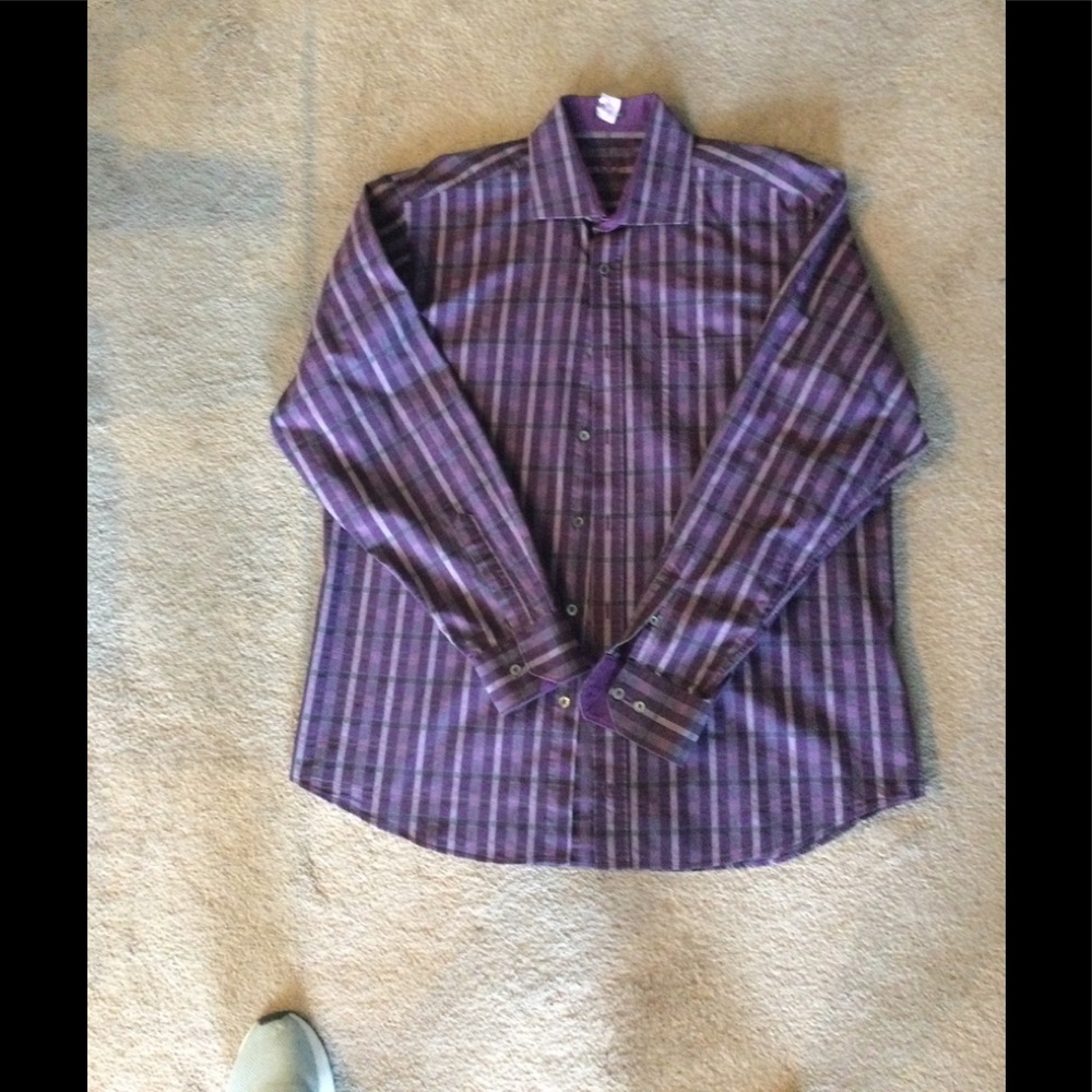 FLASH! Bugatchi long sleeve button down shirt XL